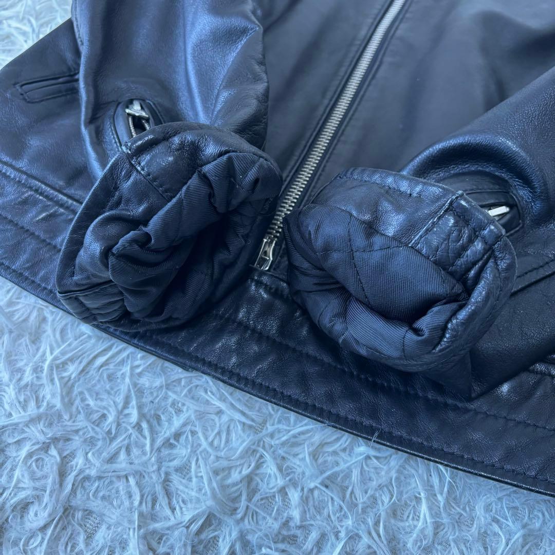 SHIPS✨ラムレザーシングルライダース　THERMOLITE 近年モデル　S