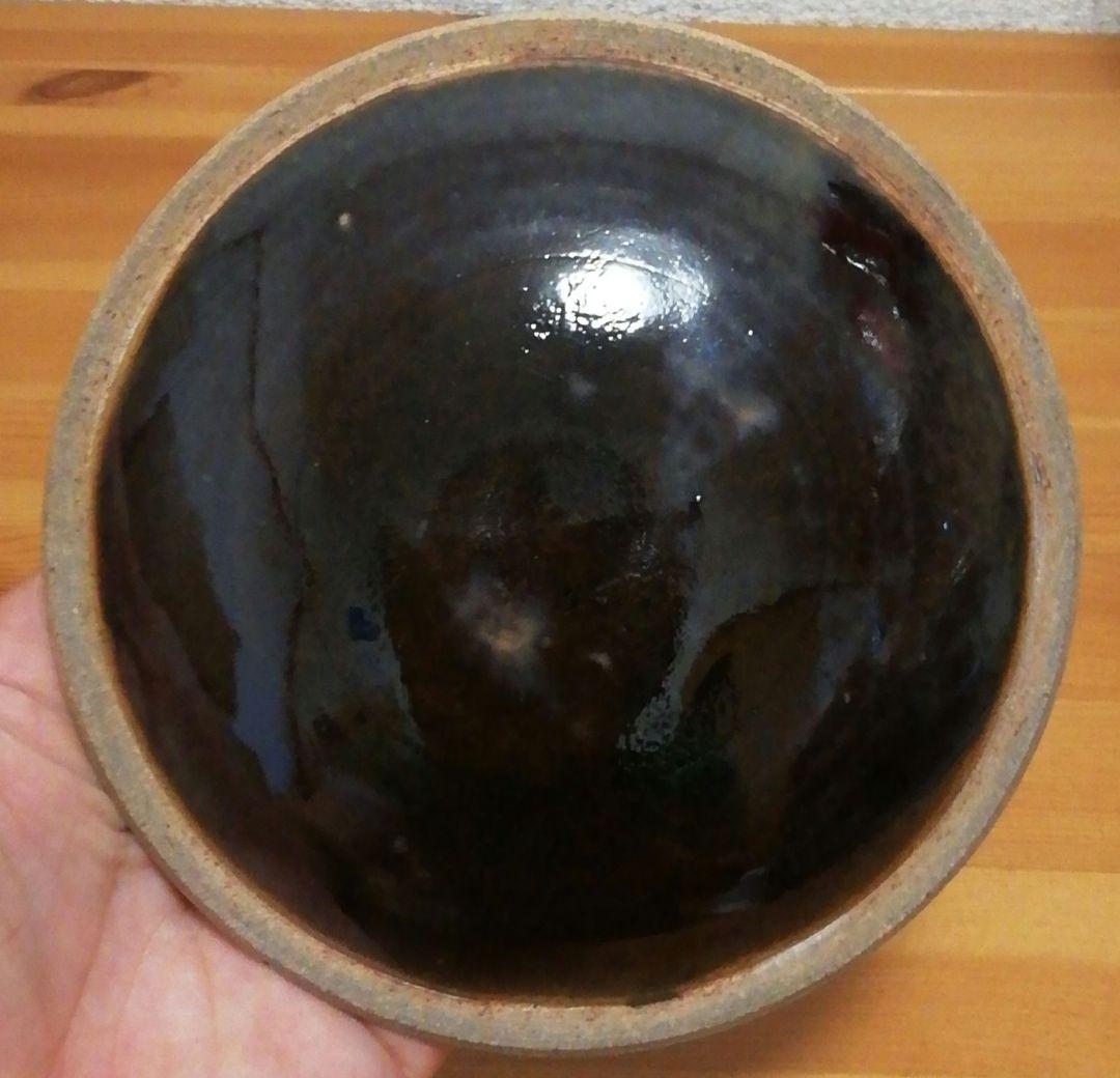 淡々斎書付　膳所焼　陽炎園　竹耳付　水指　共箱　茶道具