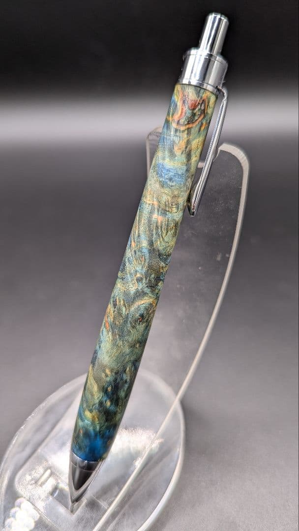 359ペン工房翌檜　スタビライズドウッドバーチバール　木軸シャーペン　ボールペン