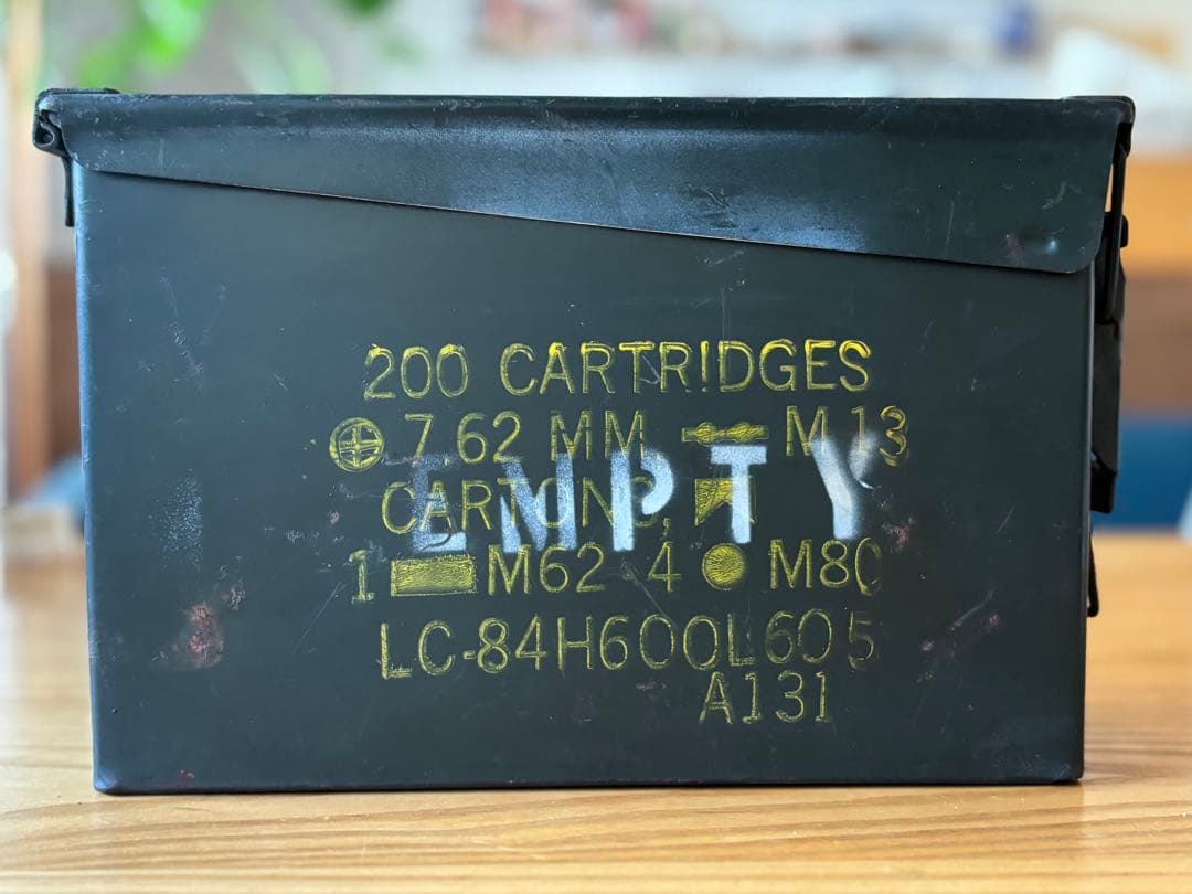 7.62mm M13弾薬箱 空　リアルアンティーク