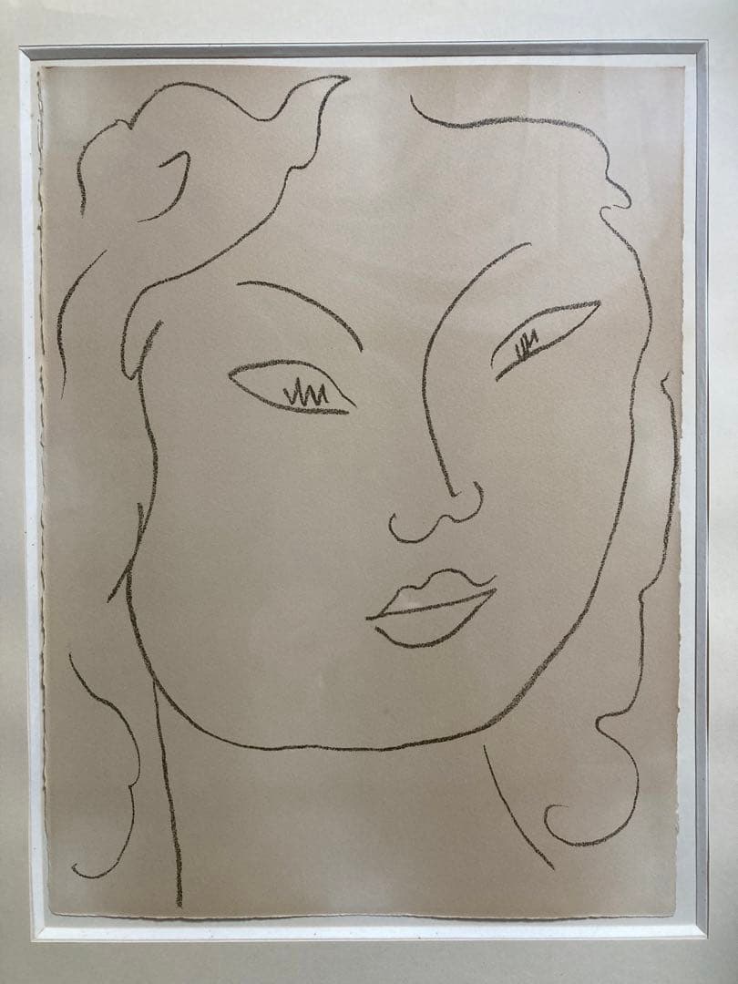 【真作】アンリ・マティス「女性の肖像」リトグラフ 版画 絵画 抽象画