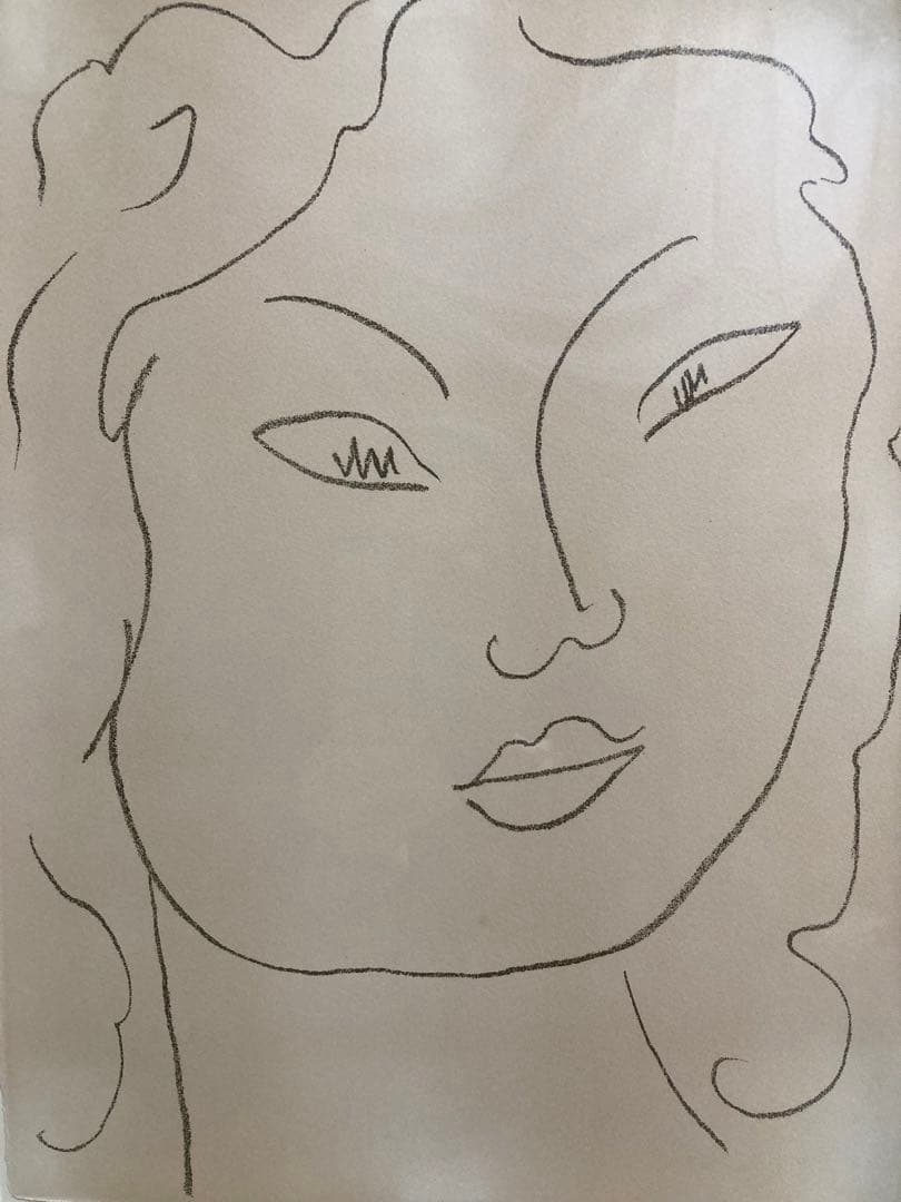 【真作】アンリ・マティス「女性の肖像」リトグラフ 版画 絵画 抽象画