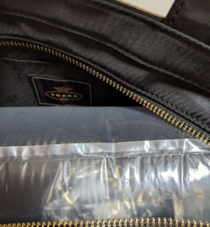 TOCCA トッカ/2wayバイカラートートバッグ リボン付き/黒/新品