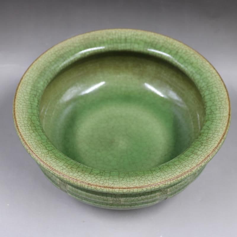 宋  龍泉窯  青磁 開片三足香炉  工芸品 美術品 置物