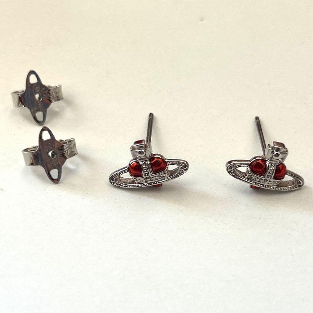 Vivienne Westwood ナノハート　ピアス　レッド