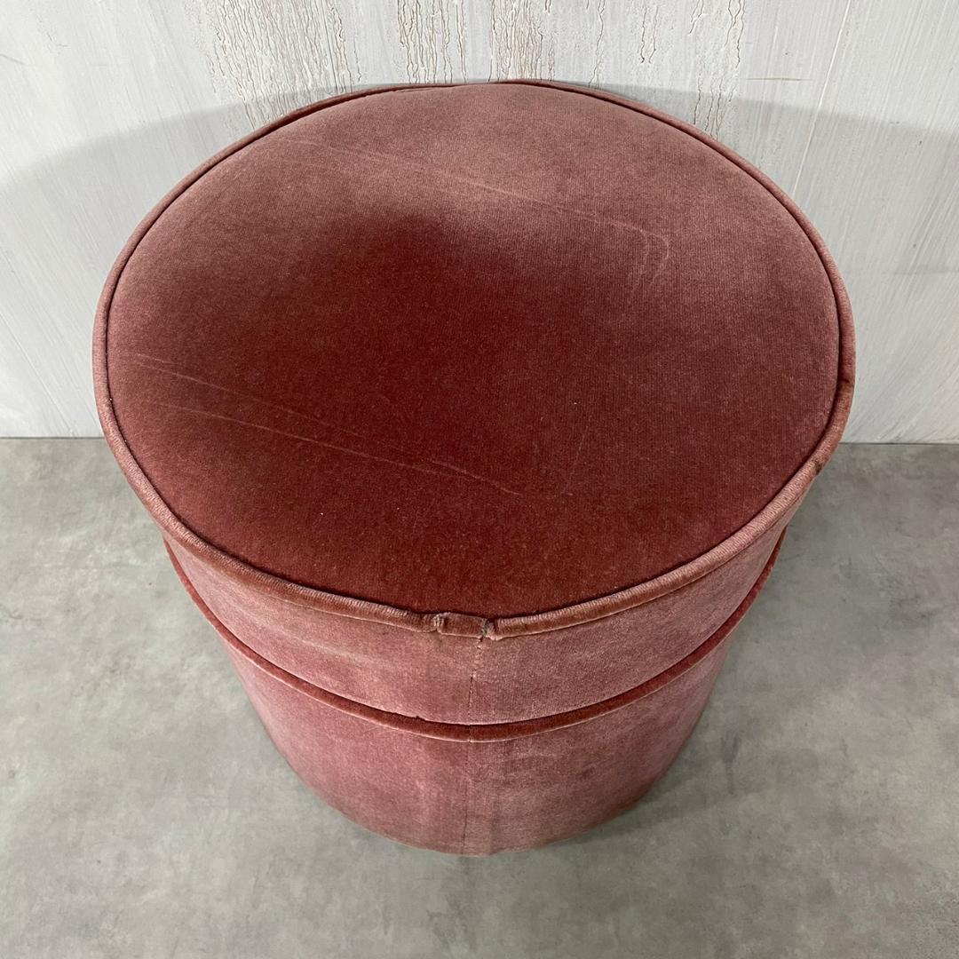 TiTi！ヴィンテージ モケット ピンクパープル スツール 業務用 レトロ