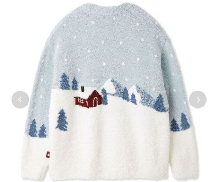 ジェラピケ　ホリデー　スキーベアジャガードプルオーバー