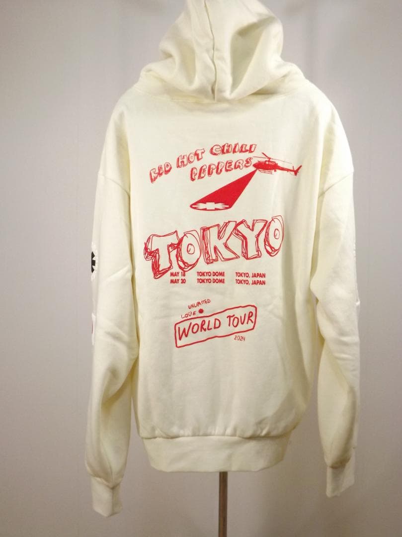 新品 レッチリ アンリミテッド ラブ 東京 クリーム フーディ パーカー ツアー