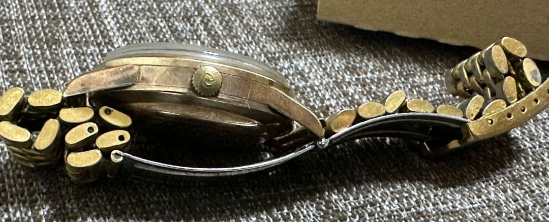 希少 100石 オリエント グランプリ100 トリオスタット 14KGF 動作品