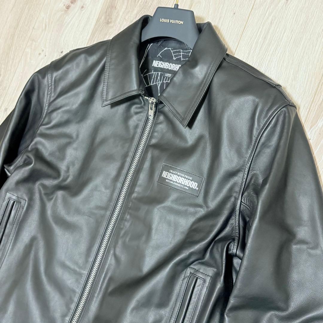 【即完品】ネイバーフッド　シングルレザージャケット　 ライダースジャケット　L