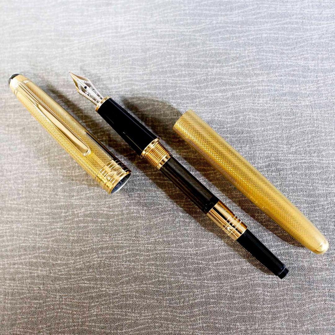 【極美品 送料込み】モンブラン 万年筆 １４４４ バーレイ ゴールド マイスター