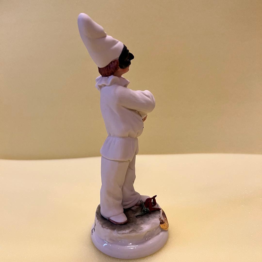 カポディモンテ　イタリア製　陶人形　ピエロ　置物　フィギュア　クリスマス　ギフト