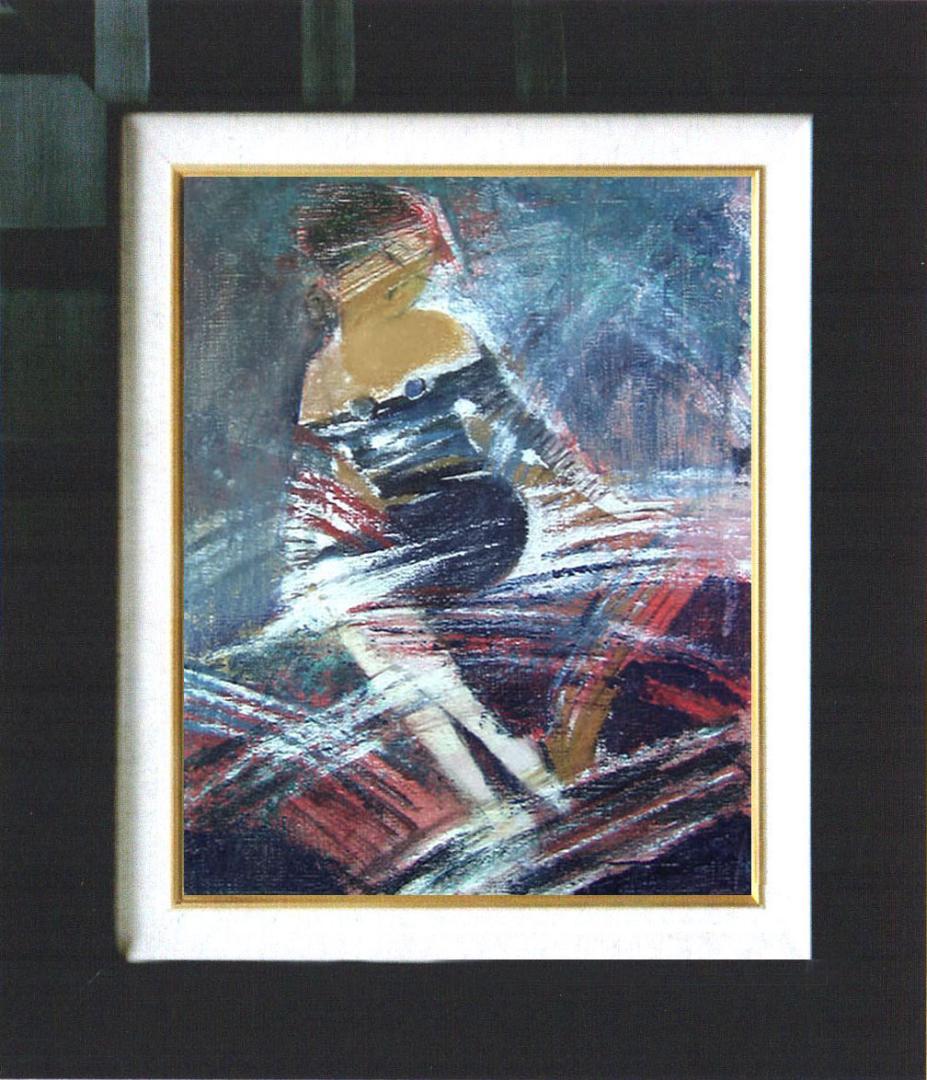 油絵 菅家令子 絵 絵画 インテリア F4-92023 女性像