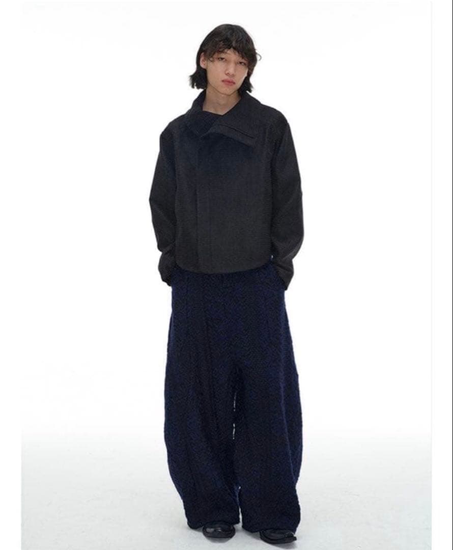 ジャケット・アウター JCAESAR Asymmetric Zipper Short Jacket