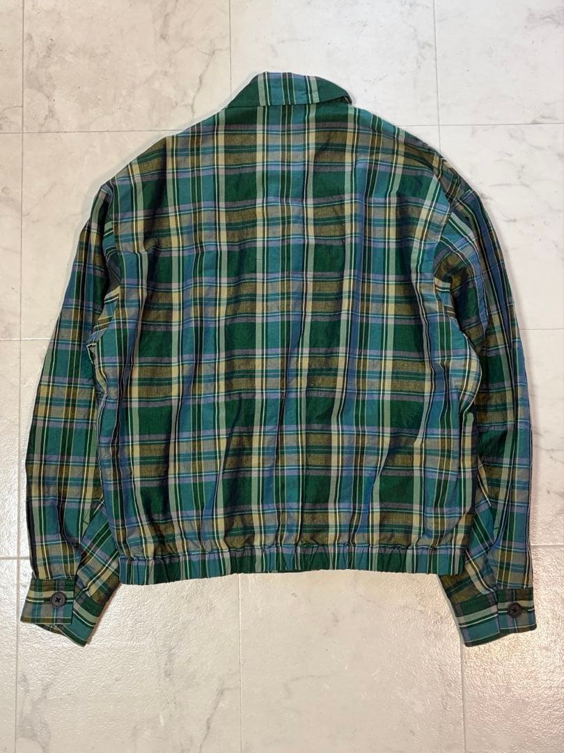Scye 20th リネンコットン チェック ブルゾンジャケット