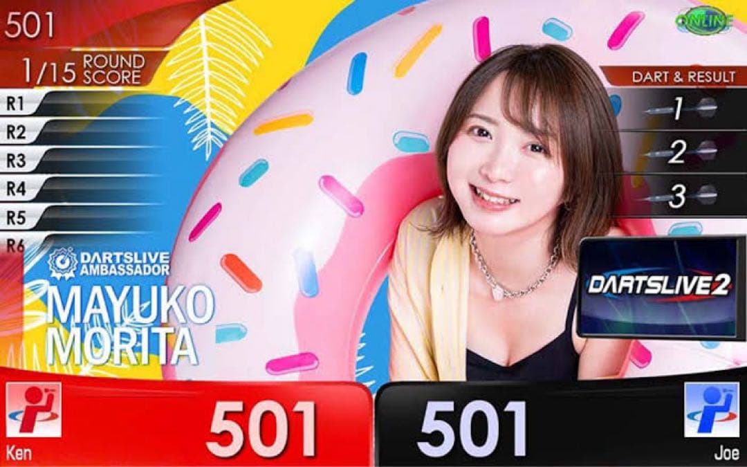 【森田真結子プロ】DARTSLIVEコラボガチャ バルーンキーホルダー