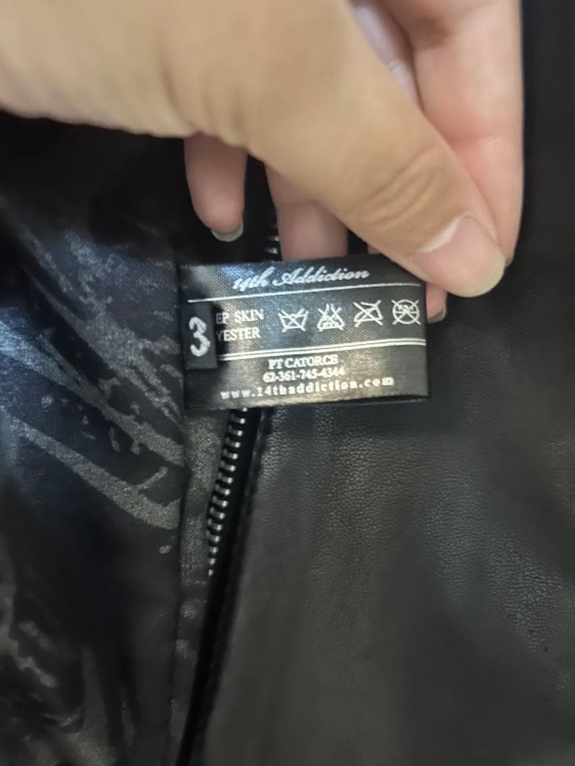 ジャケット・アウター 14th addiction Cross Zip Rider size3 00s