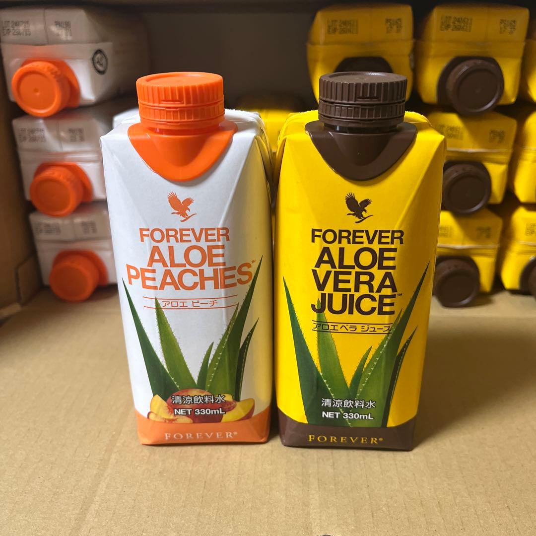 FOREVER ALOE PEACHES & VERA JUICE 18本セット