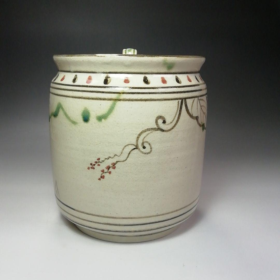 Ｓ６４３　水指　『織部』『山十窯　加藤光右衛門』　共箱　茶道具