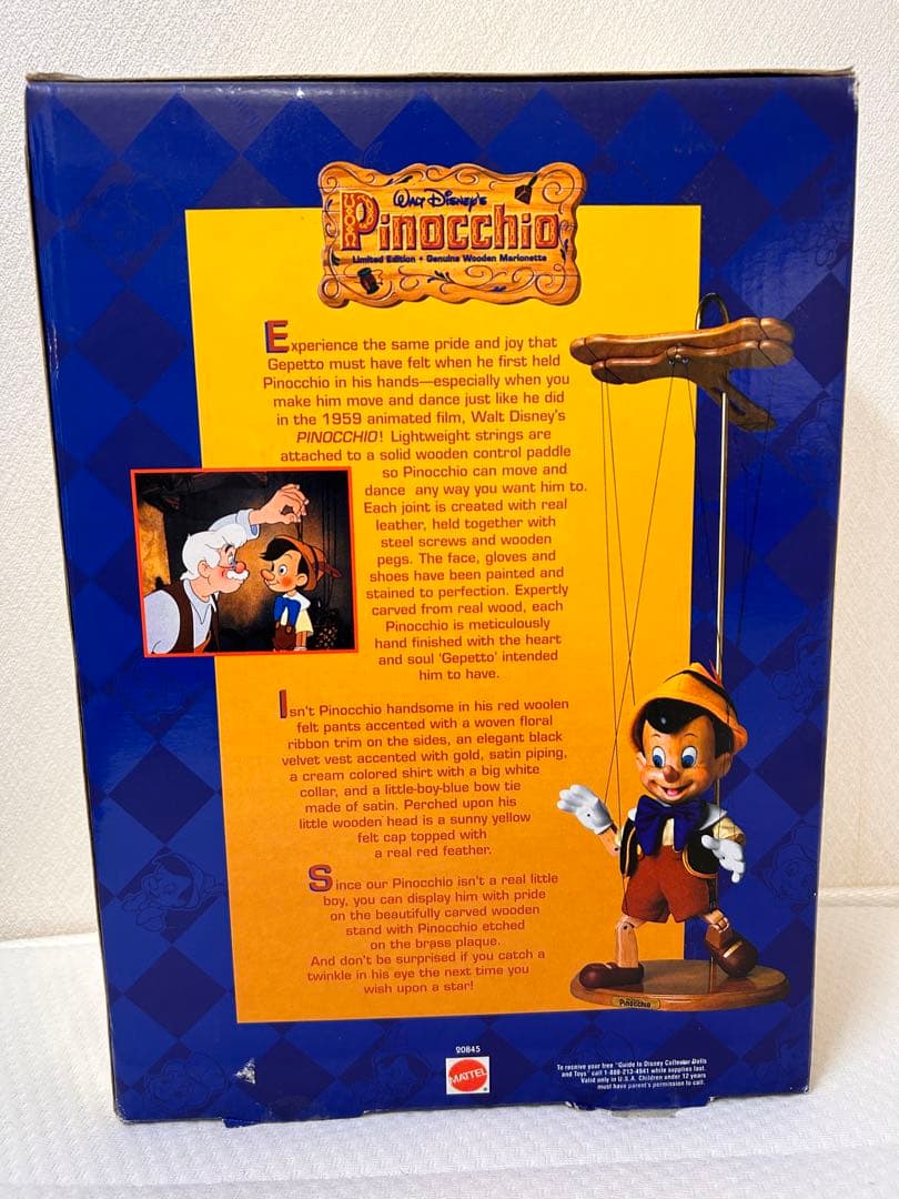 Disney マテル社　ピノキオ　木製マリオネット　500体限定