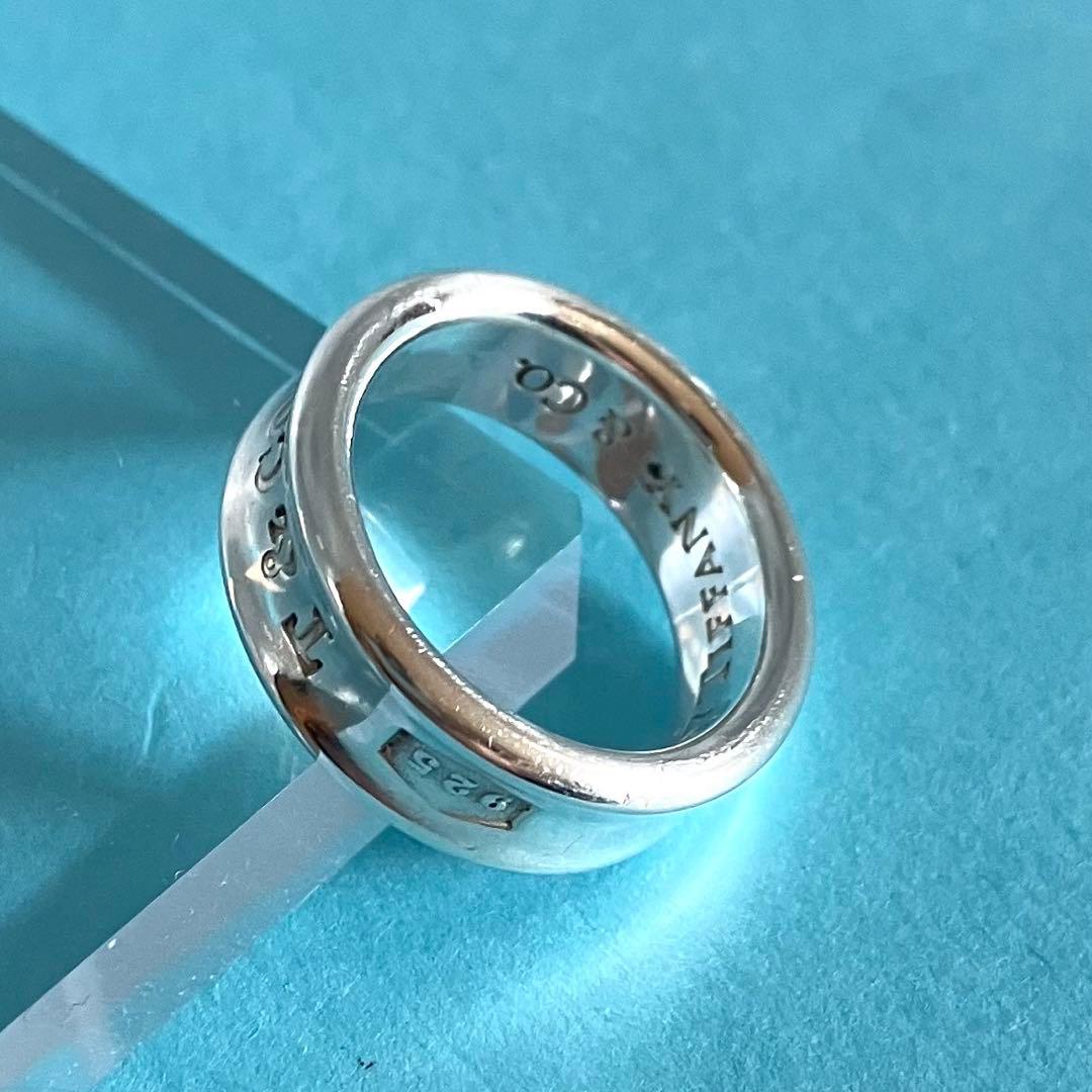 美品 TIFFANY＆Co ナローリング 1837 約10号 SV925 洗浄済