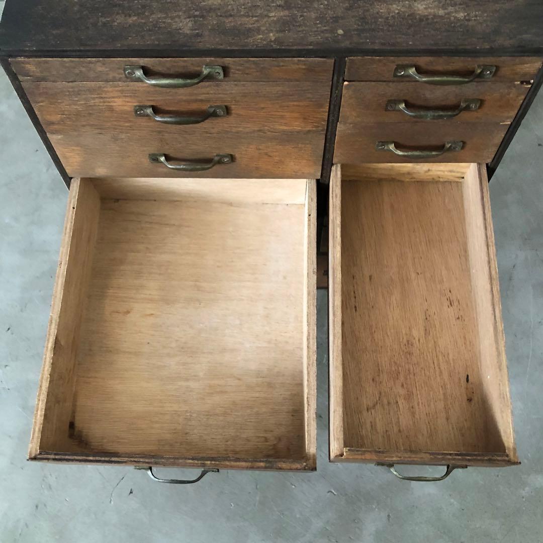 レトロ　アンティーク　昭和　古道具　古家具　古民家　薬棚　薬箪笥　抽斗　引き出し