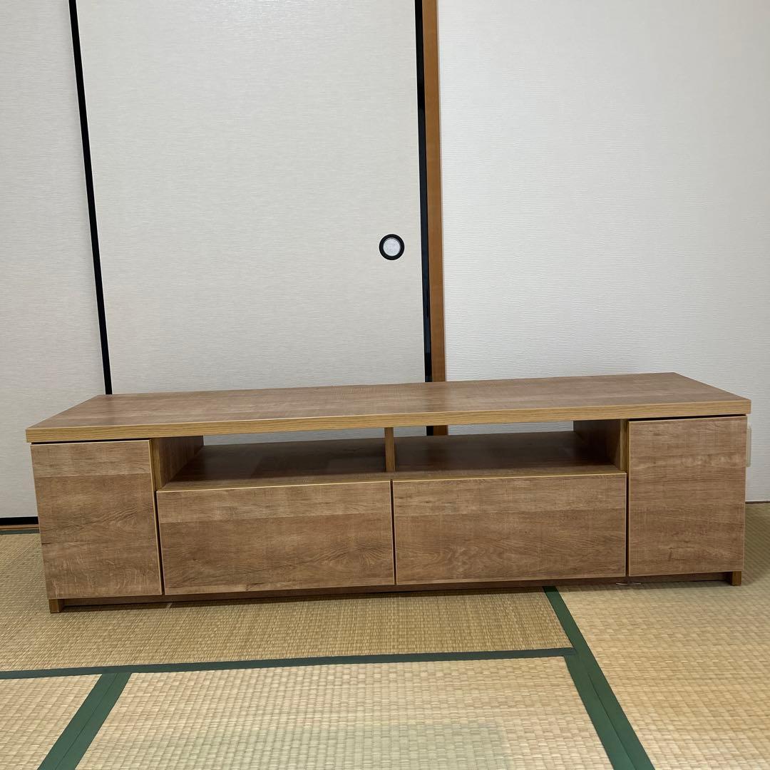 ブラウン木製テレビ台 引き出し付き