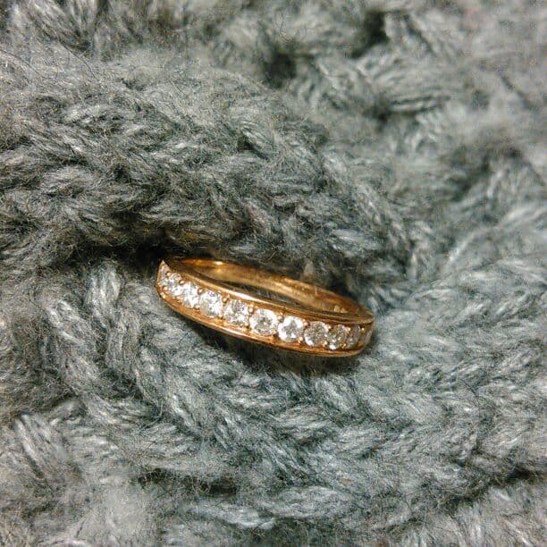 k18　指輪13号？ダイヤ0.5