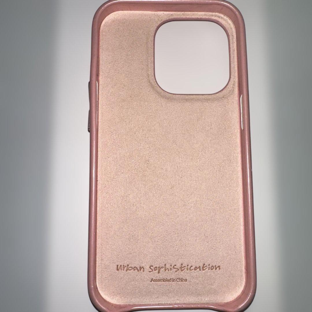 iPhone用ストライプデザインケース ピンク