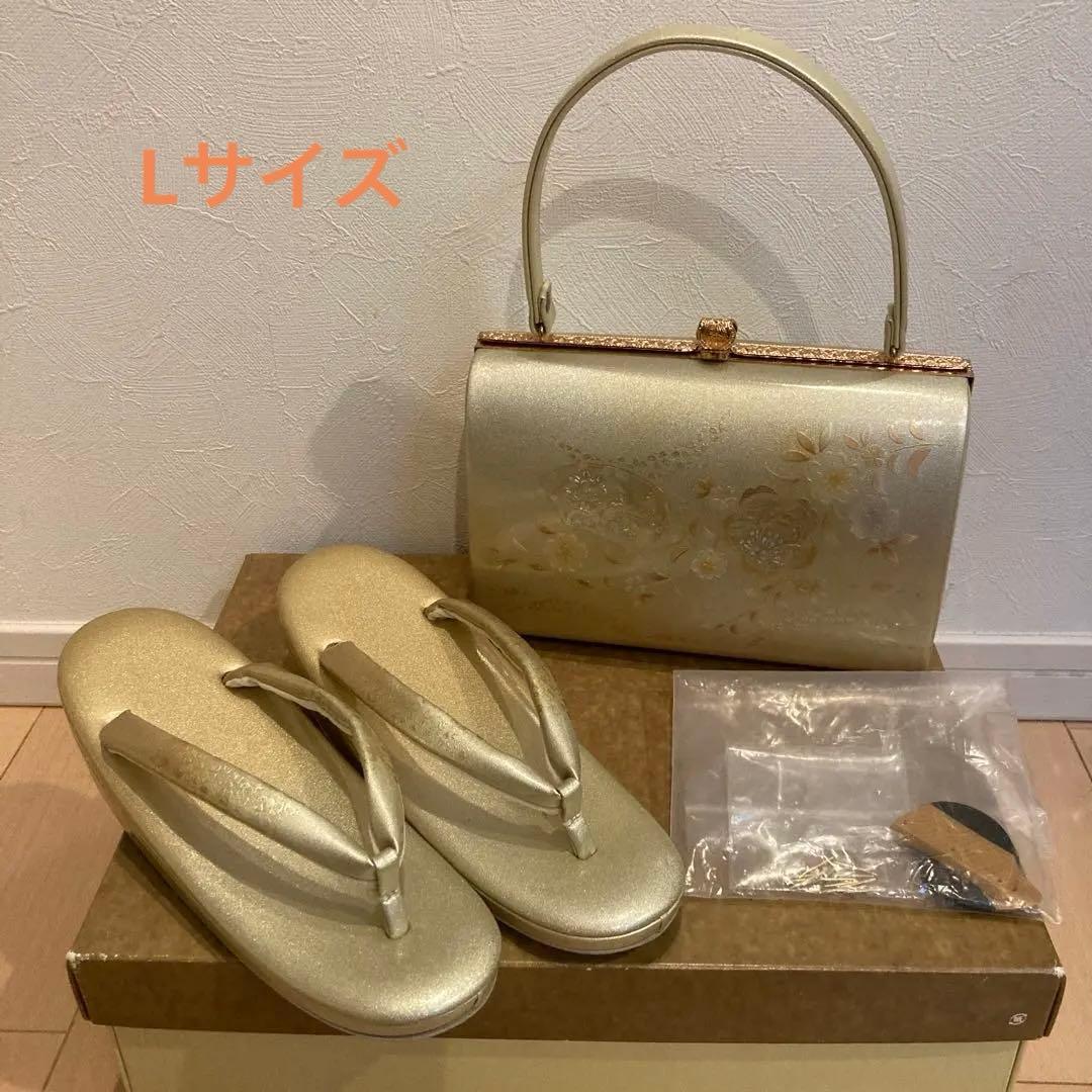 金鷲☆礼装用ゴールド草履バッグセット
