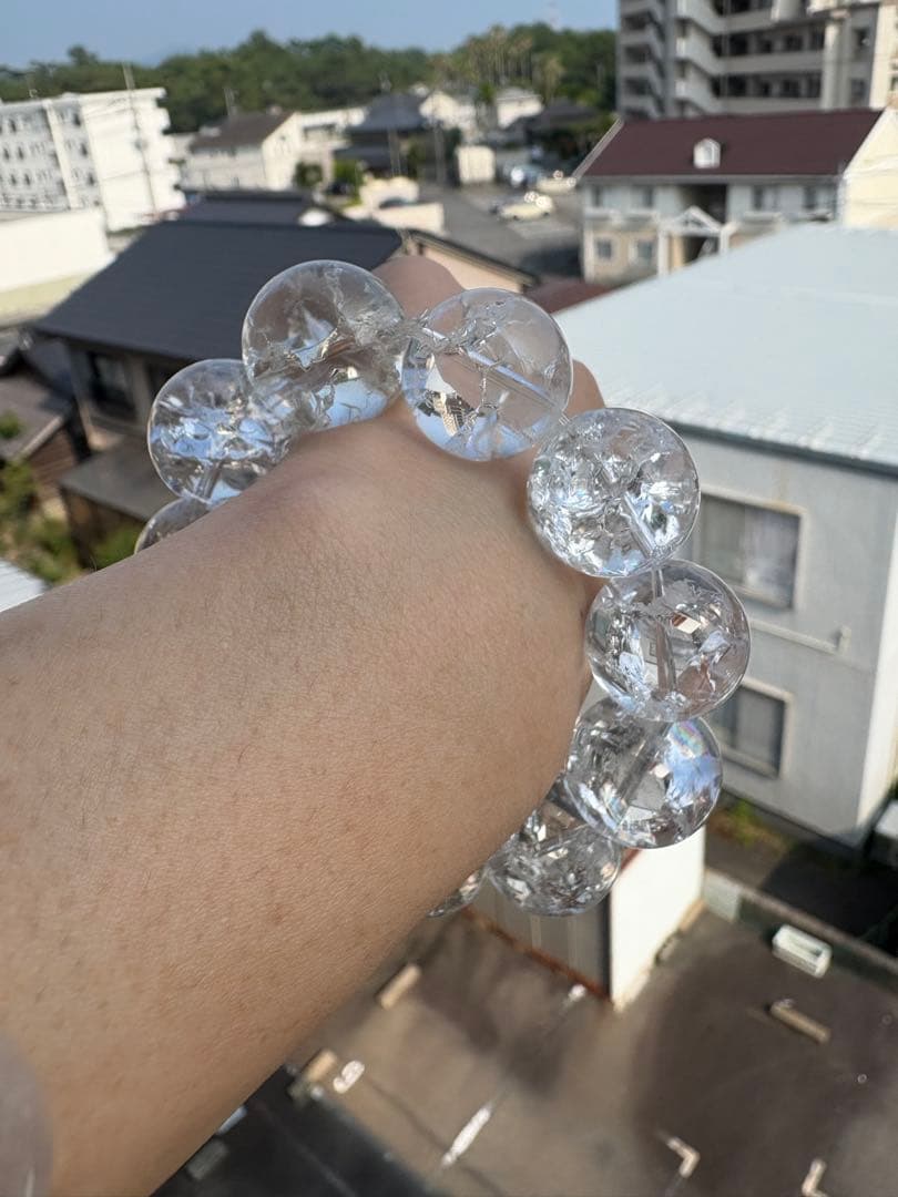 haruki様♡特大大玉♡ 20ミリ　クラック水晶　ブレスレット♡