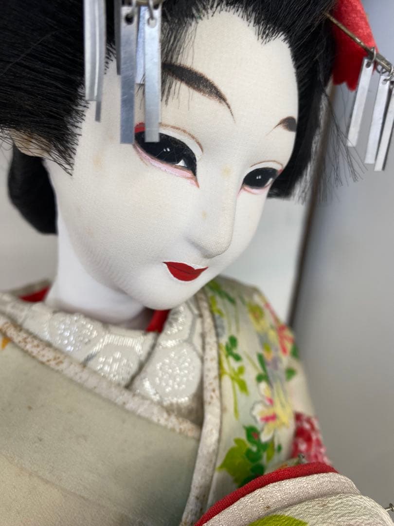 『手渡し限定』日本人形 ガラスケース付き　昭和レトロ