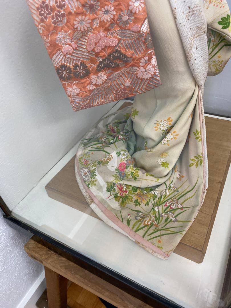 『手渡し限定』日本人形 ガラスケース付き　昭和レトロ