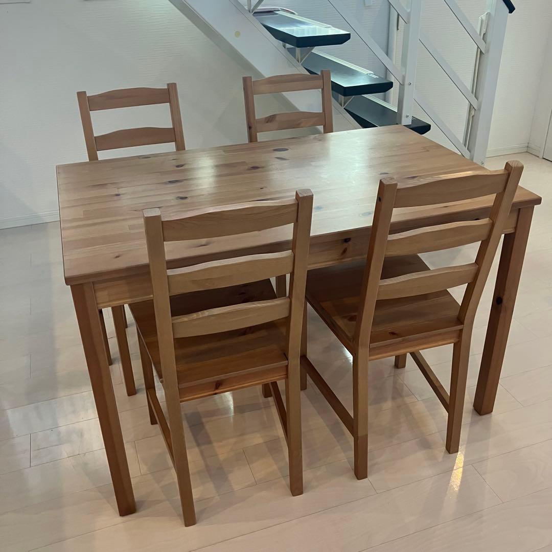 IKEYA ダイニングテーブル　椅子４脚　ヨックモック【直接引き渡し限定】