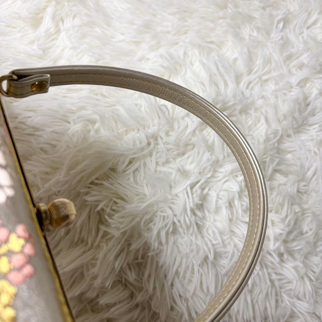 和装 フォーマルバッグ 金襴 花文様 シャンパンゴールド 式典 留袖 訪問着