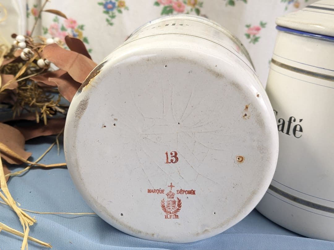 フランス アンティーク B.FRERES キャニスター 春雨 タピオカ コーヒー