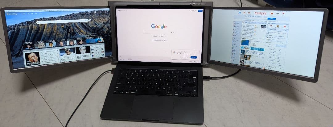 A*e様 14インチ デュアル モバイルモニター トリスクリーン ポータブルモニ