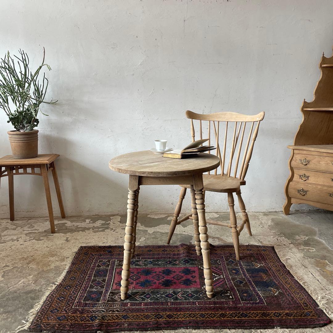 ビンテージ　ラウンドサイドテーブル コーヒーテーブル　剥離