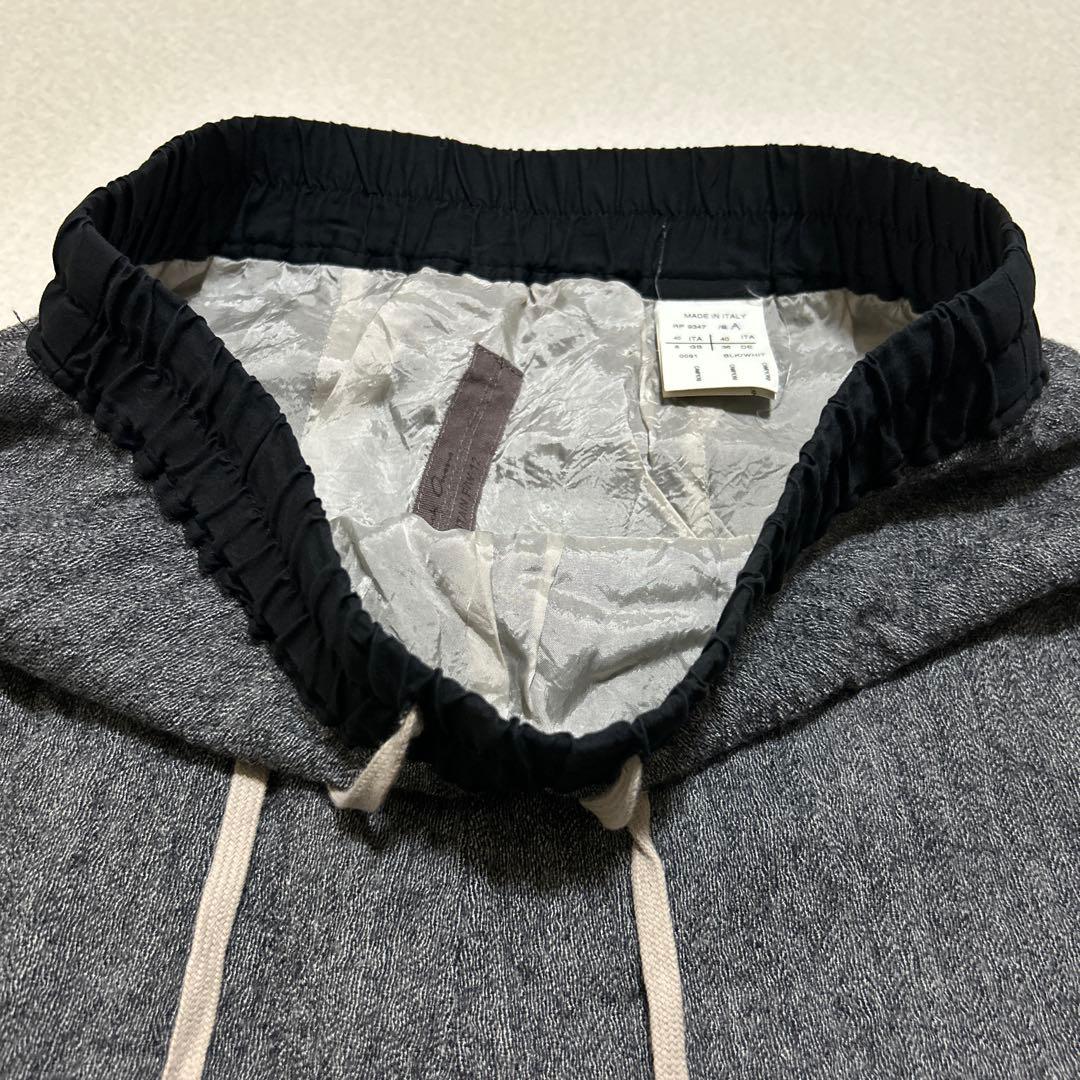 【美品】Rick Owens サルエルハーフパンツ グレー イタリア製ウール混