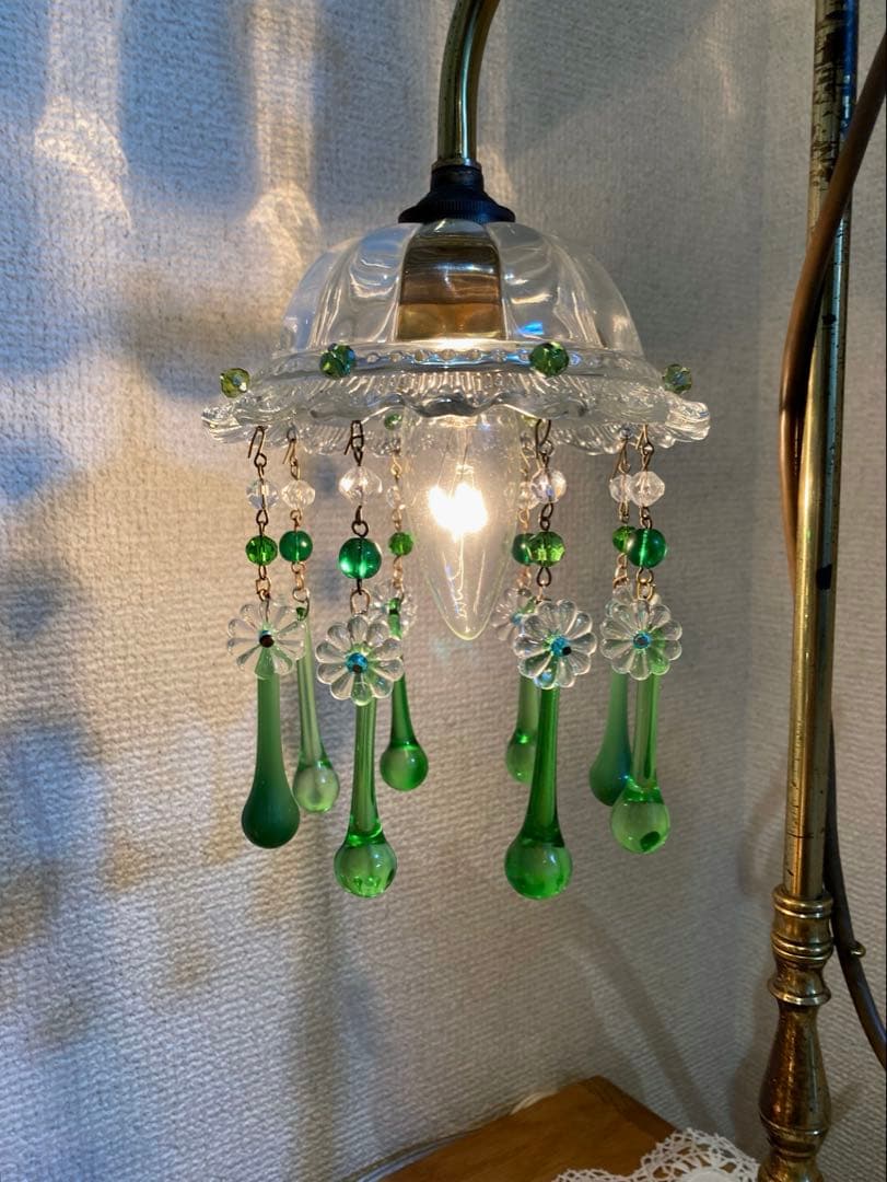 ミニシャンデリア　1920年（大きめ）　フランスアンティーク　シェード