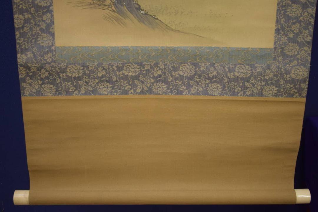 複製/岡本豊彦/寿老人図/工芸/布袋屋掛軸HI-918