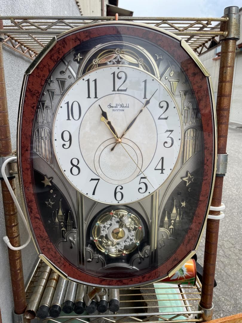 ★ 壁掛け 電波 時計 リズム スモールワールド 4MN513RH からくり時計