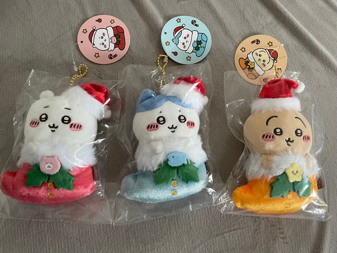 ちいかわ クリスマス オーナメントにもなるマスコット 3体セット　国内正規品