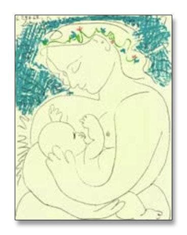 額装品/母性/パブロ ピカソ/アート/ポスター/インテリア