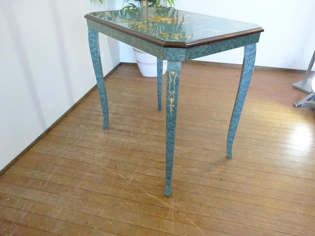 イタリア輸入家具　サイドテーブル　象嵌細工　ヨーロピアンクラシック