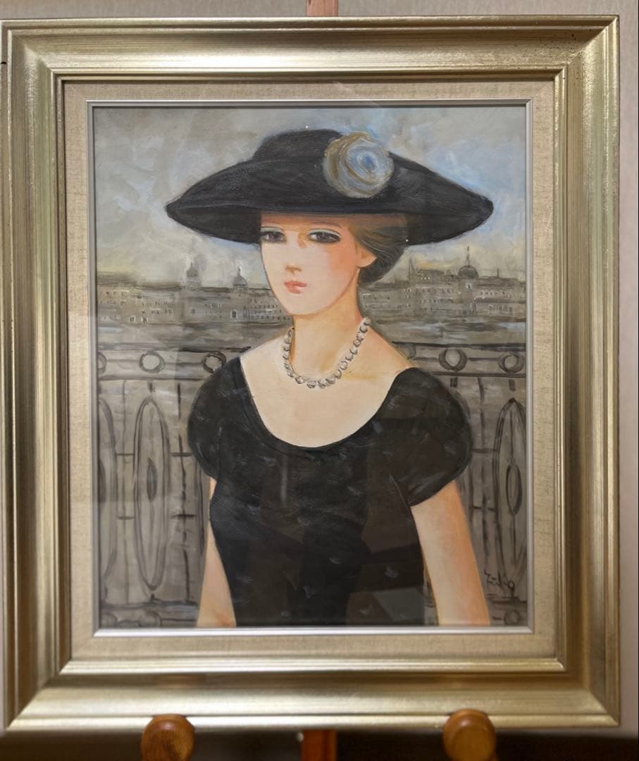 ♦中嶋裕子 油彩画 「旅愁」10号