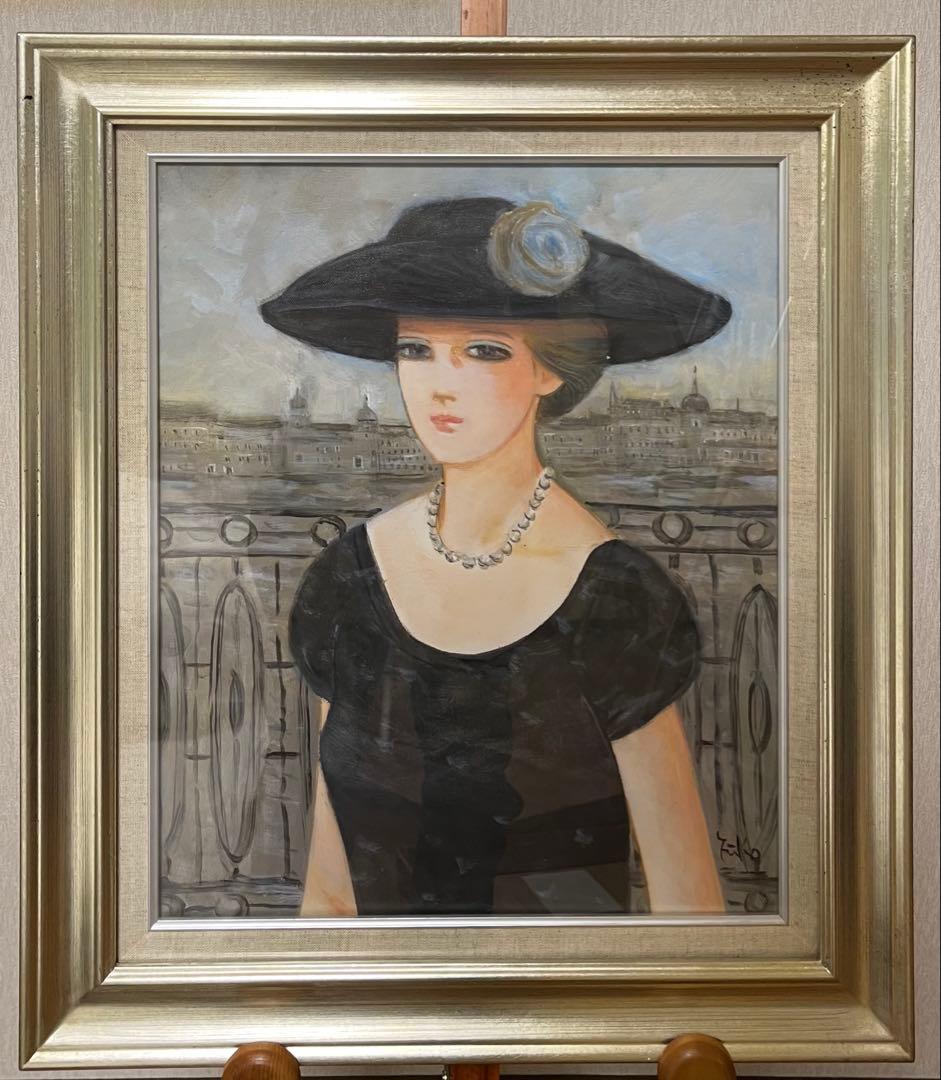 ♦中嶋裕子 油彩画 「旅愁」10号