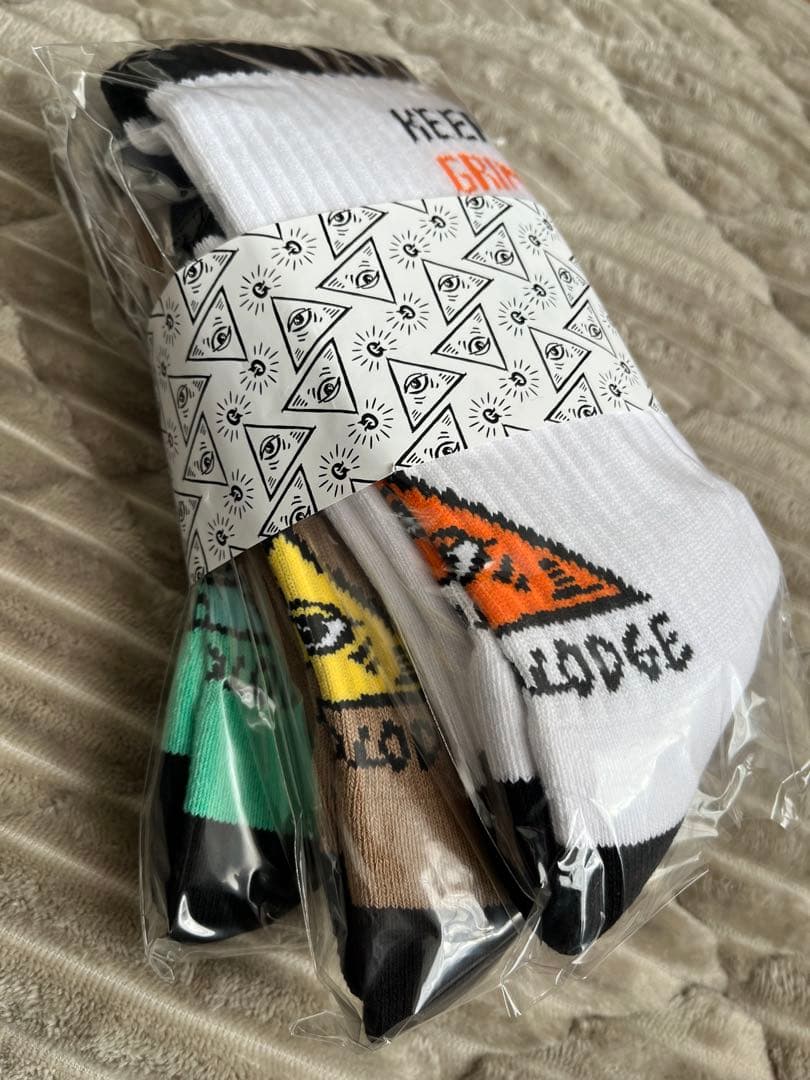 【新品未開封】グラインドロッヂ ハイソックス 3足セット grindlodge