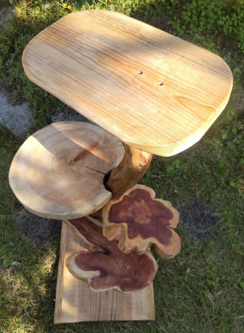 天然木製 4段キャットタワー