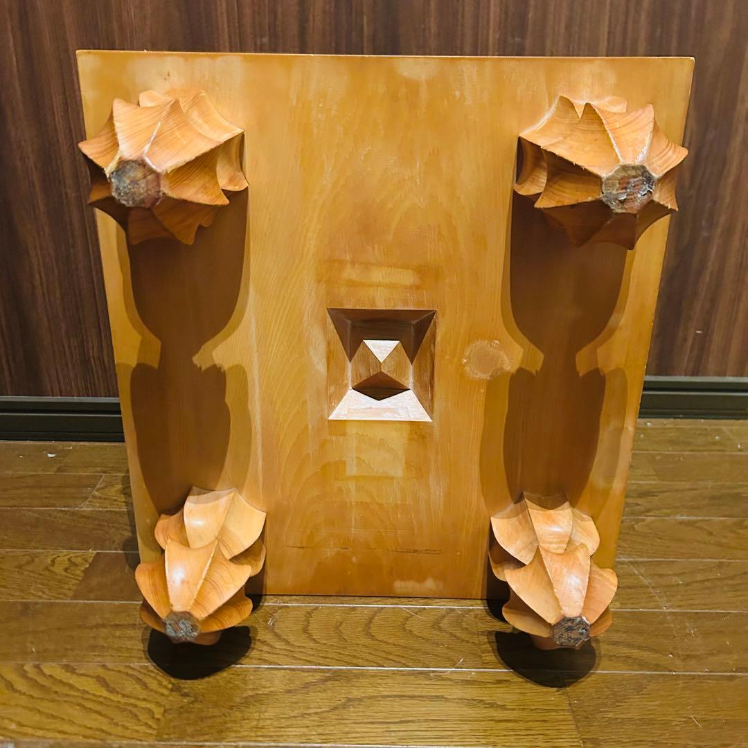 【良品】囲碁盤 脚付き へそ付き 年代物 高級 囲碁 厚さ17.5cm